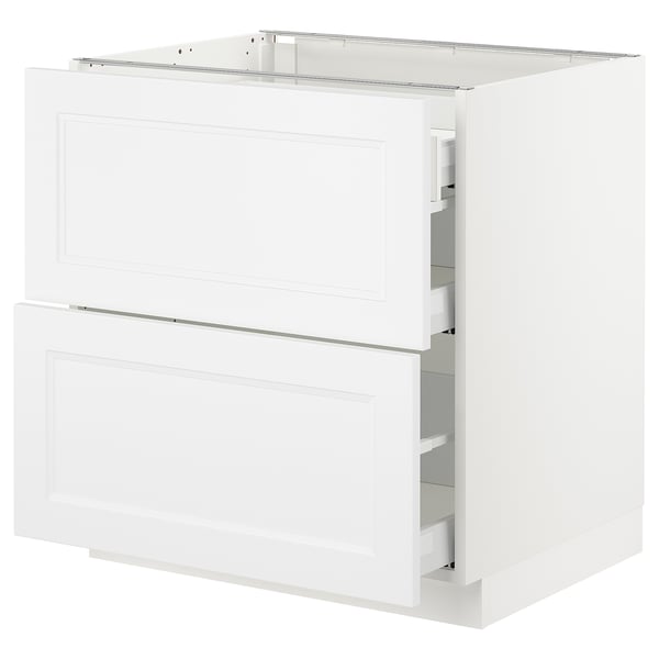 SEKTION / MAXIMERA Arm inf 2 faces/3 tiroirs, blanc/Axstad blanc mat, 30x24x30 "