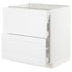 SEKTION / MAXIMERA Arm inf 2 faces/3 tiroirs, blanc/Axstad blanc mat, 30x24x30 "
