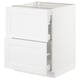 SEKTION / MAXIMERA Arm inf 2 faces/3 tiroirs, blanc/Axstad blanc mat, 24x24x30 "