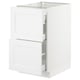 SEKTION / MAXIMERA Arm inf 2 faces/3 tiroirs, blanc/Axstad blanc mat, 18x24x30 "
