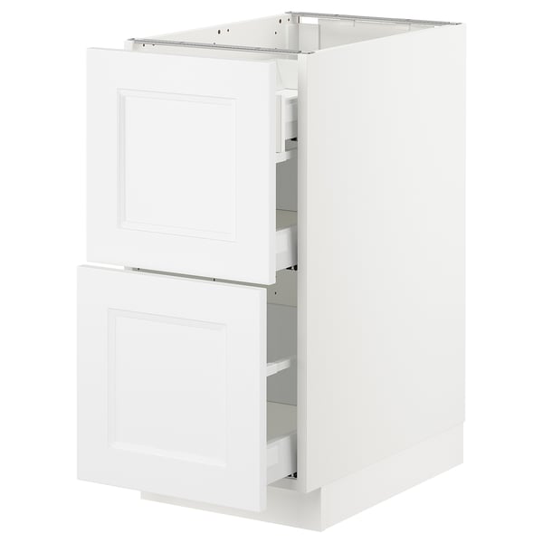 SEKTION / MAXIMERA Arm inf 2 faces/3 tiroirs, blanc/Axstad blanc mat, 15x24x30 "