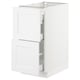 SEKTION / MAXIMERA Arm inf 2 faces/3 tiroirs, blanc/Axstad blanc mat, 15x24x30 "