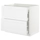 SEKTION / MAXIMERA Arm inf 2 faces/3 tiroirs, blanc/Axstad blanc mat, 36x24x30 "