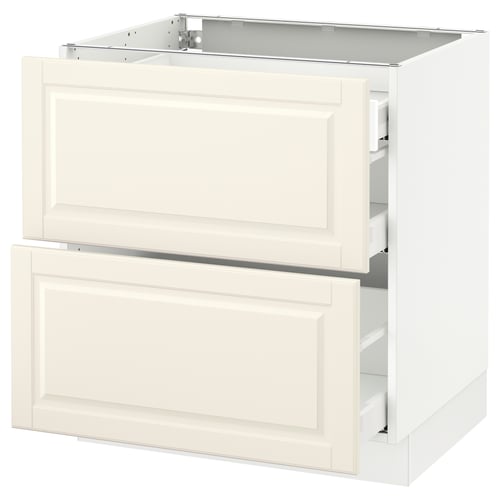 SEKTION / MAXIMERA Arm inf 2 faces/3 tiroirs, blanc/Bodbyn blanc cassé, 30x24x30 "