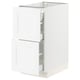 SEKTION / MAXIMERA Arm inf 2 faces/3 tiroirs, blanc Enköping/blanc effet bois, 15x24x30 "