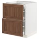 SEKTION / MAXIMERA Arm inf 2 faces/3 tiroirs, blanc Enköping/brun effet noyer, 24x24x30 "