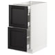 SEKTION / MAXIMERA Arm inf 2 faces/3 tiroirs, blanc/Lerhyttan teinté noir, 15x24x30 "