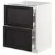 SEKTION / MAXIMERA Arm inf 2 faces/3 tiroirs, blanc/Lerhyttan teinté noir, 24x24x30 "