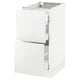 SEKTION / MAXIMERA Arm inf 2 faces/3 tiroirs, blanc/Ringhult blanc, 15x24x30 "