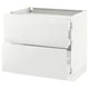 SEKTION / MAXIMERA Arm inf 2 faces/3 tiroirs, blanc/Ringhult blanc, 36x24x30 "