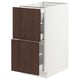 SEKTION / MAXIMERA Arm inf 2 faces/3 tiroirs, blanc/Sinarp brun, 15x24x30 "