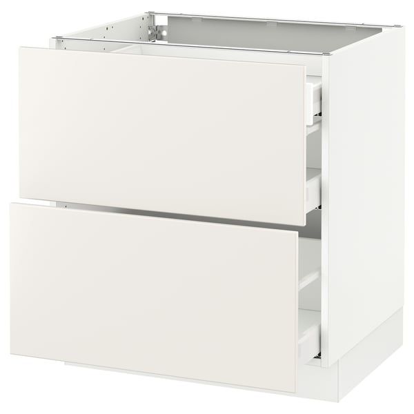 SEKTION / MAXIMERA Arm inf 2 faces/3 tiroirs, blanc/Veddinge blanc, 30x24x30 "