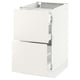 SEKTION / MAXIMERA Arm inf 2 faces/3 tiroirs, blanc/Veddinge blanc, 18x24x30 "