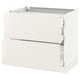 SEKTION / MAXIMERA Arm inf 2 faces/3 tiroirs, blanc/Veddinge blanc, 36x24x30 "