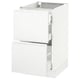 SEKTION / MAXIMERA Arm inf 2 faces/3 tiroirs, blanc/Voxtorp blanc mat, 18x24x30 "