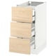SEKTION / MAXIMERA Arm inf 3 faces/4 tiroirs, blanc/Askersund effet frêne clair, 15x24x30 "