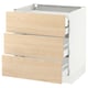SEKTION / MAXIMERA Arm inf 3 faces/4 tiroirs, blanc/Askersund effet frêne clair, 30x24x30 "