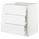 SEKTION / MAXIMERA Arm inf 3 faces/4 tiroirs, blanc/Axstad blanc mat, 30x24x30 "
