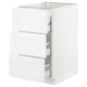 SEKTION / MAXIMERA Arm inf 3 faces/4 tiroirs, blanc/Axstad blanc mat, 18x24x30 "
