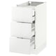 SEKTION / MAXIMERA Arm inf 3 faces/4 tiroirs, blanc/Ringhult blanc, 15x24x30 "