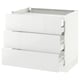 SEKTION / MAXIMERA Arm inf 3 faces/4 tiroirs, blanc/Ringhult blanc, 36x24x30 "