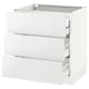SEKTION / MAXIMERA Arm inf 3 faces/4 tiroirs, blanc/Ringhult blanc, 30x24x30 "