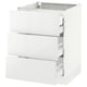 SEKTION / MAXIMERA Arm inf 3 faces/4 tiroirs, blanc/Ringhult blanc, 24x24x30 "