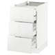 SEKTION / MAXIMERA Arm inf 3 faces/4 tiroirs, blanc/Ringhult blanc, 18x24x30 "