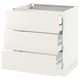 SEKTION / MAXIMERA Arm inf 3 faces/4 tiroirs, blanc/Veddinge blanc, 30x24x30 "