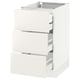 SEKTION / MAXIMERA Arm inf 3 faces/4 tiroirs, blanc/Veddinge blanc, 18x24x30 "