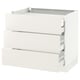 SEKTION / MAXIMERA Arm inf 3 faces/4 tiroirs, blanc/Veddinge blanc, 36x24x30 "