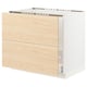 SEKTION / MAXIMERA Arm inf évier/tri/2 faces, blanc/Askersund effet frêne clair, 36x24x30 "