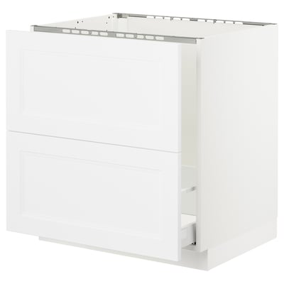 SEKTION / MAXIMERA Arm inf évier/tri/2 faces, blanc/Axstad blanc mat, 30x24x30 "