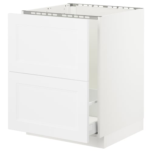 SEKTION / MAXIMERA Arm inf évier/tri/2 faces, blanc/Axstad blanc mat, 24x24x30 "
