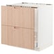 SEKTION / MAXIMERA Arm inf évier/tri/2 faces, blanc/Fröjered bambou clair, 30x24x30 "