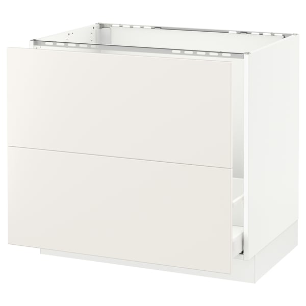 SEKTION / MAXIMERA Arm inf évier/tri/2 faces, blanc/Veddinge blanc, 36x24x30 "