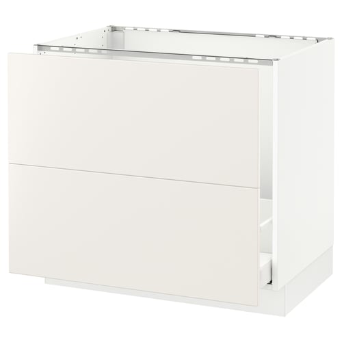 SEKTION / MAXIMERA Arm inf évier/tri/2 faces, blanc/Veddinge blanc, 36x24x30 "