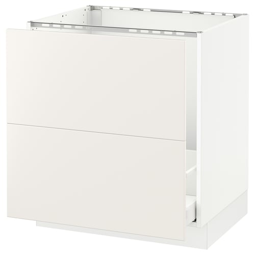 SEKTION / MAXIMERA Arm inf évier/tri/2 faces, blanc/Veddinge blanc, 30x24x30 "