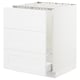 SEKTION / MAXIMERA Arm inf évier/tri/3 faces, blanc/Axstad blanc mat, 24x24x30 "