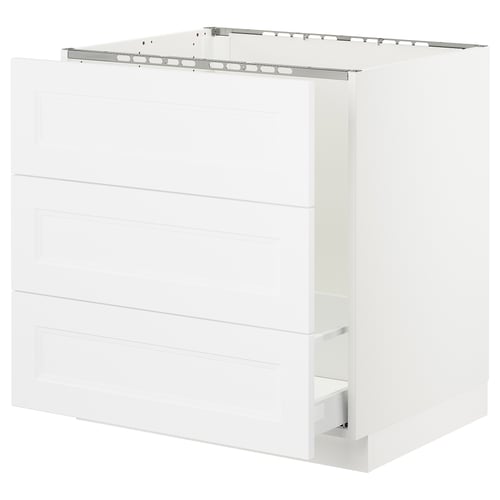 SEKTION / MAXIMERA Arm inf évier/tri/3 faces, blanc/Axstad blanc mat, 30x24x30 "