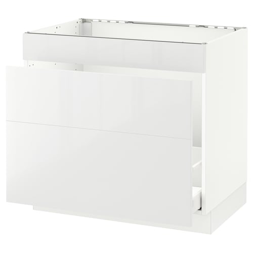 SEKTION / MAXIMERA Arm inf évier/tri/3 faces, blanc/Ringhult blanc, 36x24x30 "