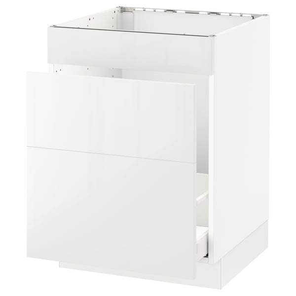 SEKTION / MAXIMERA Arm inf évier/tri/3 faces, blanc/Ringhult blanc, 24x24x30 "