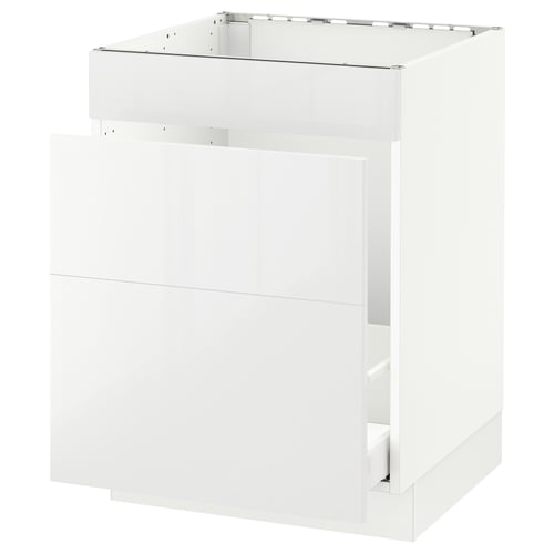 SEKTION / MAXIMERA Arm inf évier/tri/3 faces, blanc/Ringhult blanc, 24x24x30 "