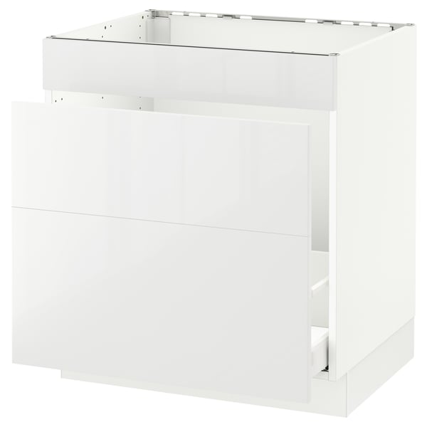 SEKTION / MAXIMERA Arm inf évier/tri/3 faces, blanc/Ringhult blanc, 30x24x30 "