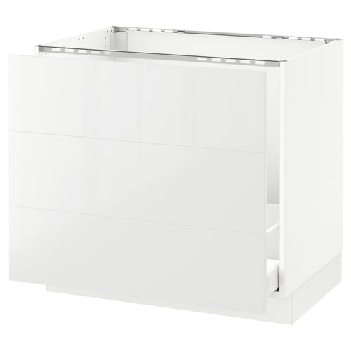 SEKTION / MAXIMERA Arm inf évier/tri/3 faces, blanc/Ringhult blanc, 36x24x30 "