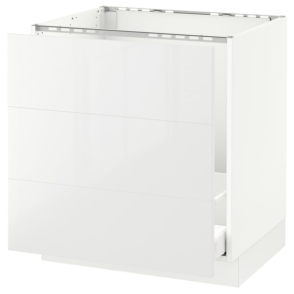 SEKTION / MAXIMERA Arm inf évier/tri/3 faces, blanc/Ringhult blanc, 30x24x30 "