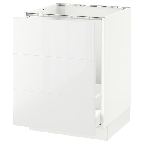 SEKTION / MAXIMERA Arm inf évier/tri/3 faces, blanc/Ringhult blanc, 24x24x30 "