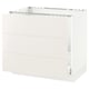 SEKTION / MAXIMERA Arm inf évier/tri/3 faces, blanc/Veddinge blanc, 36x24x30 "