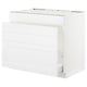 SEKTION / MAXIMERA Arm inf évier/tri/4 faces, blanc/Axstad blanc mat, 36x24x30 "