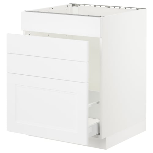 SEKTION / MAXIMERA Arm inf évier/tri/4 faces, blanc/Axstad blanc mat, 24x24x30 "